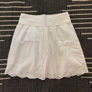 Loft white eyelet lace summer skirt